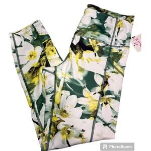 Alive Magnetics Waterlily Print Leggings - Size Small NWT